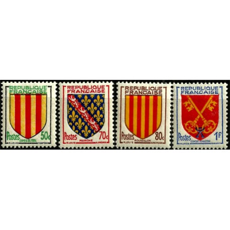 (782 a 785) Francia. 1955. Serie Completa. Escudos de Armas (Nuevo)