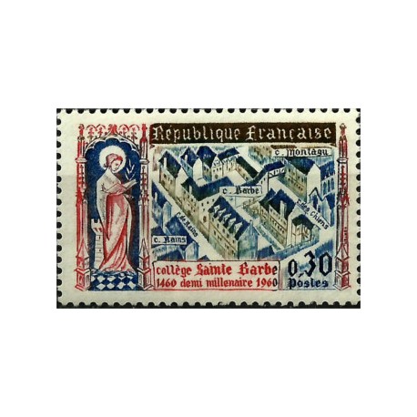 (983) Francia. 1960. 0,30 Francs. Colegio Santa Barbara (Nuevo)