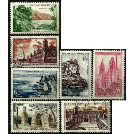 (850 a 856) Francia. 1957. Serie Completa. Serie Turística (Usado)