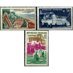 (1025 a 1027) Francia. 1962. Serie Completa. Turismo (Nuevo)