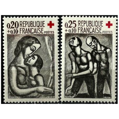 (B356-B357) Francia. 1961. Serie Completa. Cruz Roja (Nuevo)