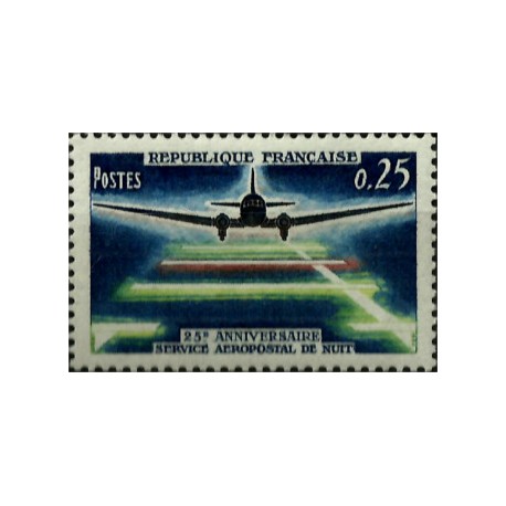 (1089) Francia. 1964. 0,25 Francs. 25 Aniv. Servicio Aeropostal (Nuevo)