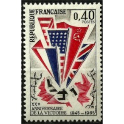 (1121) Francia. 1965. 0,40 Francs. 1945-1965 Aniv. Victoria (Nuevo)