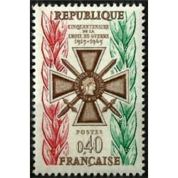 (1123) Francia. 1965. 0,40 Francs. 50 Aniv. Cruz de la Guerra (Nuevo)