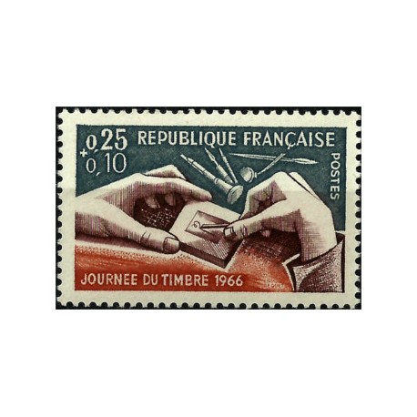 (B400) Francia. 1966. 0,25 + 0,10. Día del Sello (Nuevo)