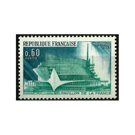 (1177) Francia. 1967. 0,60 Francs. Pavillon de la France (Nuevo)