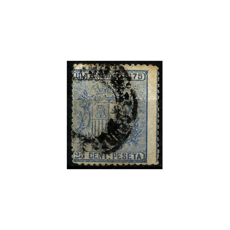 Cuba Colonial. 1875. 25 Céntimos de Peseta. Escudo (Usado)