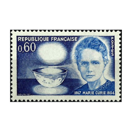 (1195) Francia. 1967. 0,60 Francs. Marie Curie (Nuevo)