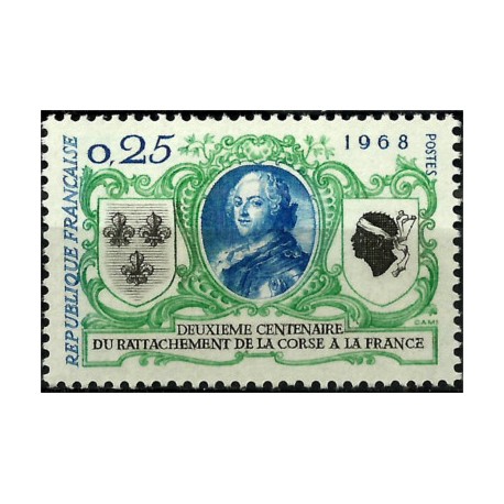 (1222) Francia. 1968. 0,25 Francs. Louis XV (Nuevo)