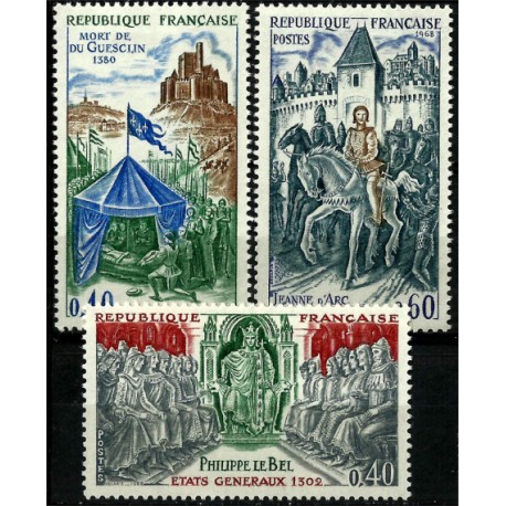 (1227 a 1229) Francia. 1968. Serie Completa (Nuevo)