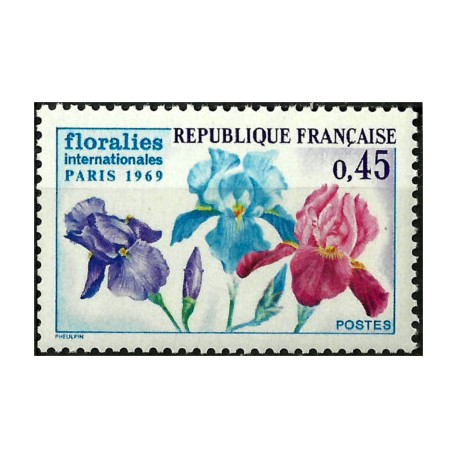 (1244) Francia. 1969. 0,45 Francs. Floralies Int. Paris (Nuevo)