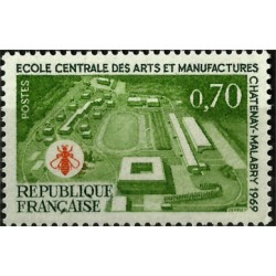 (1258) Francia. 1969. 0,70 Francs. Escuela Centr. Artes y Manuf. (Nuevo)