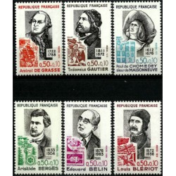 (B454 a B459) Francia. 1972. Serie Completa. Personajes (Nuevo)