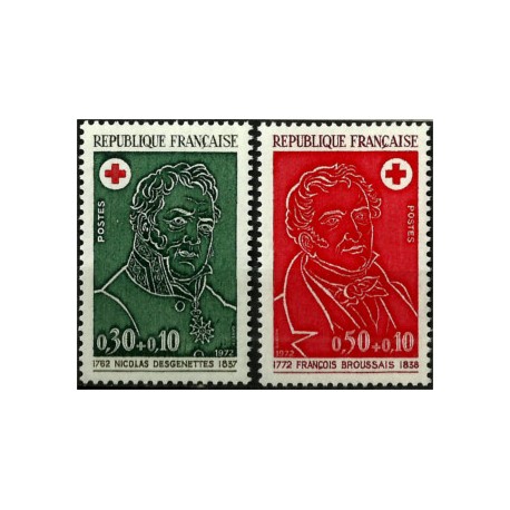 (B461-B462) Francia. 1972. Serie Completa. Cruz Roja (Nuevo)