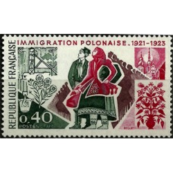 (1358) Francia. 1973. 0,40 Francia. Inmigración Polonesa (Nuevo)