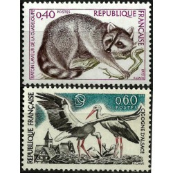 (1369-1370) Francia. 1973. Serie Completa. Protección Fauna (Nuevo)