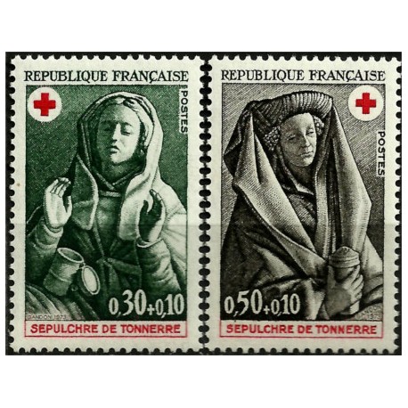 (B471-B472) Francia. 1973. Serie Completa. Cruz Roja (Nuevo)