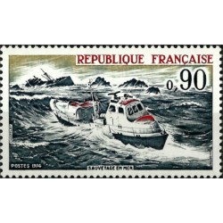 (1401) Francia. 1974. 0,90 Francs. Salvamento Marítimo (Nuevo)