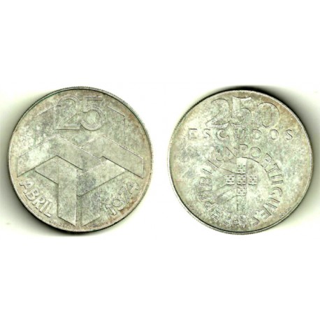 (604) Portugal. 1974. 250 Escudos (SC) (Plata)