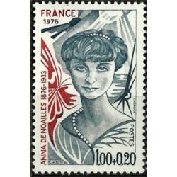 (B495) Francia. 1976. 1,00 + 0,20 Francs. Anna de Noailles (Nuevo)