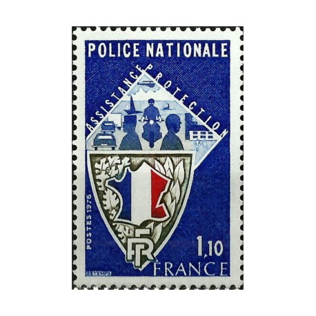 (1502) Francia. 1976. 1,10 Francs. Policia Nacional (Nuevo)