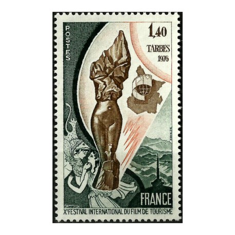 (1501) Francia. 1976. 1,40 Francs. Festival de Cine (Nuevo)