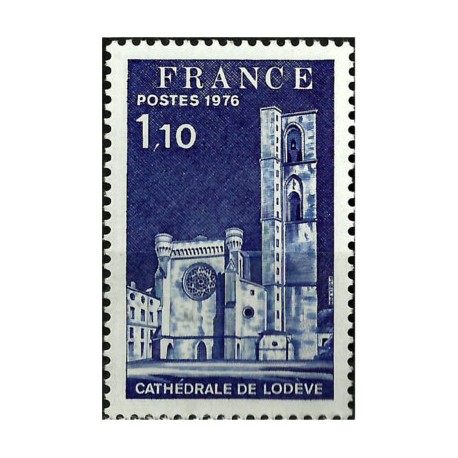 (1470) Francia. 1976. 1,10 Francs. Catedral de Lodeve (Nuevo)