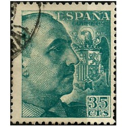 (1050) 1949-53. 35 Céntimos. General Franco (Usado)