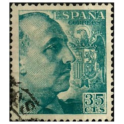 (1050) 1949-53. 35 Céntimos. General Franco (Usado)