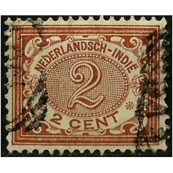 (40) Indias Holandesas. 1902-09. 2 Cents. Cifras (Usado)