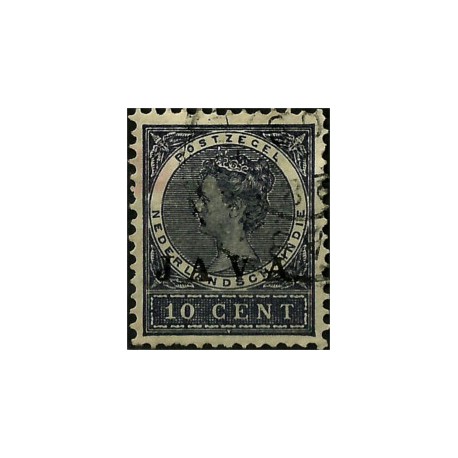 (88) Indias Holandesas. 1908. 10 Cents. Sobrecarga JAVA (Usado)