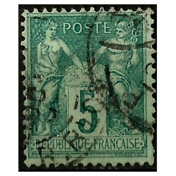 (78) Francia. 1876-77. 5 Cents. Paz y Comercio (Usado)