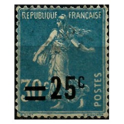 (227) Francia. 1926-27. 25 Centimes. Sobrecarga (Usado)