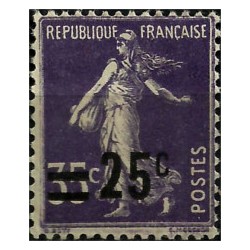 (228) Francia. 1926-27. 25 Centimes. Sobrecarga (Usado)