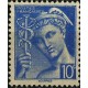 (356) Francia. 1938-42. 10 Centimes. Mercurio (Usado)