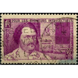 (B88) Francia. 1939-40. 90 + 10 Centimes. Balzac (Usado)