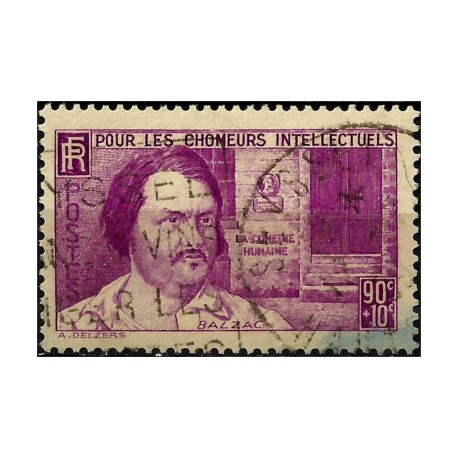 (B88) Francia. 1939-40. 90 + 10 Centimes. Balzac (Usado)