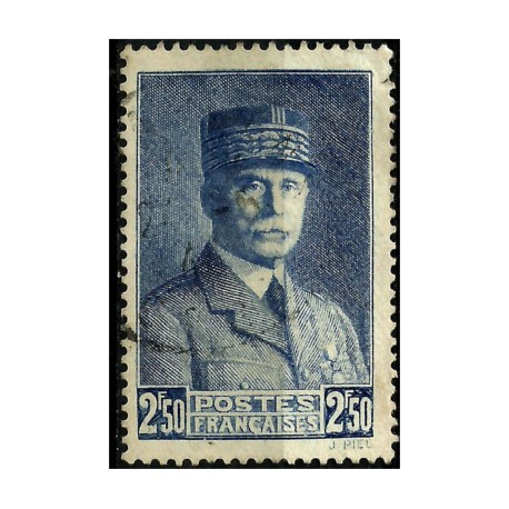 (418) Francia. 1941. 2,50 Francs. Marshal Pétain (Usado)