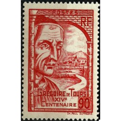 (389) Francia. 1939. 0,90 Francs. Gregoire de Tours (Nuevo)