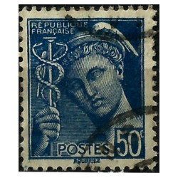 (364) Francia. 1938-42. 50 Centimes. Mercurio (Usado)