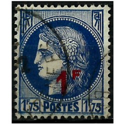 (397) Francia. 1940-41. 1 Franc. Sobrecarga (Usado)