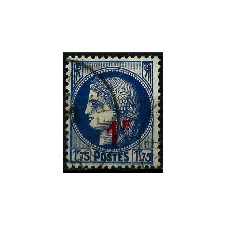 (397) Francia. 1940-41. 1 Franc. Sobrecarga (Usado)