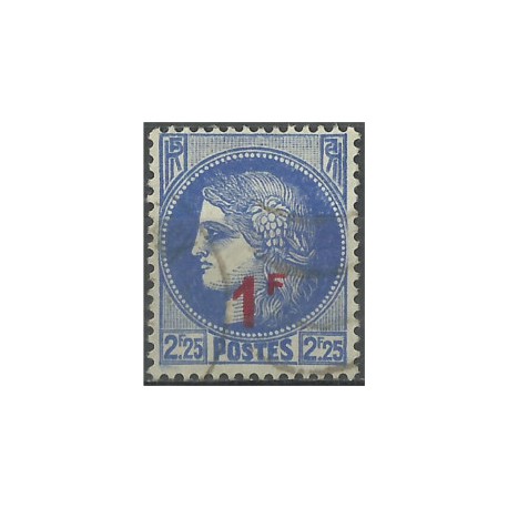 (398) Francia. 1940-41. 1 Franc. Sobrecarga (Usado)