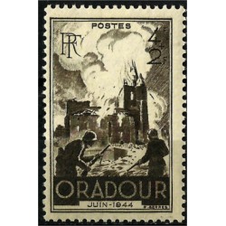 (B195) Francia. 1945. 4 + 2 Francs. Oradour (Nuevo)