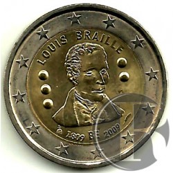 Belgica. 2009. 2 Euro (SC) Louis Braille