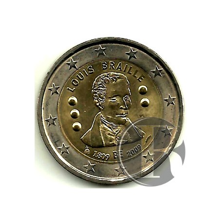 Belgica. 2009. 2 Euro (SC) Louis Braille