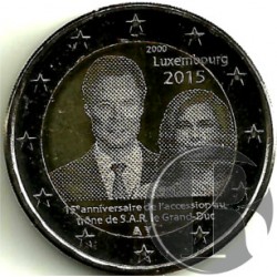 Luxemburgo. 2015. 2 Euro (SC) 15 Aniv. Acceso al Trono