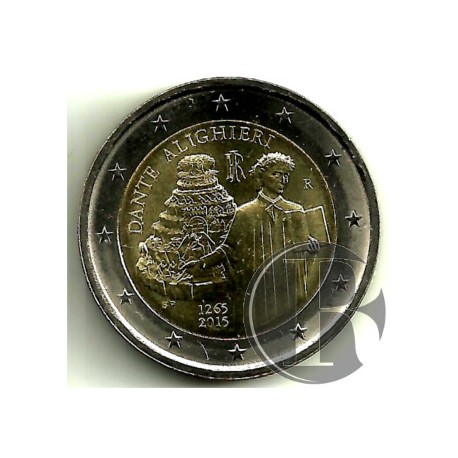 Italia. 2015. 2 Euro (SC) Dante Alighieri