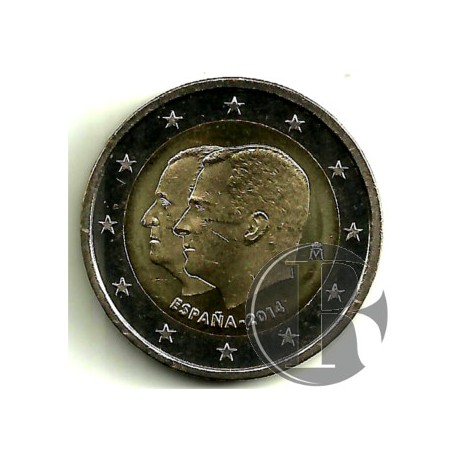 España. 2014. 2 Euro (SC) Juan Carlos I y Felipe VI