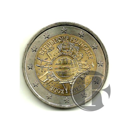 Francia. 2012. 2 Euro (SC) X Aniversario del Euro